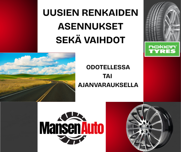Kurkkaa kumien kunto!